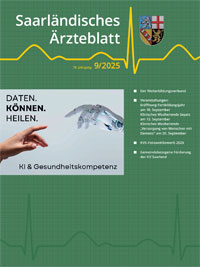 Titelbild der Ausgabe Sep 2025 des Saarländischen Ärzteblattes
